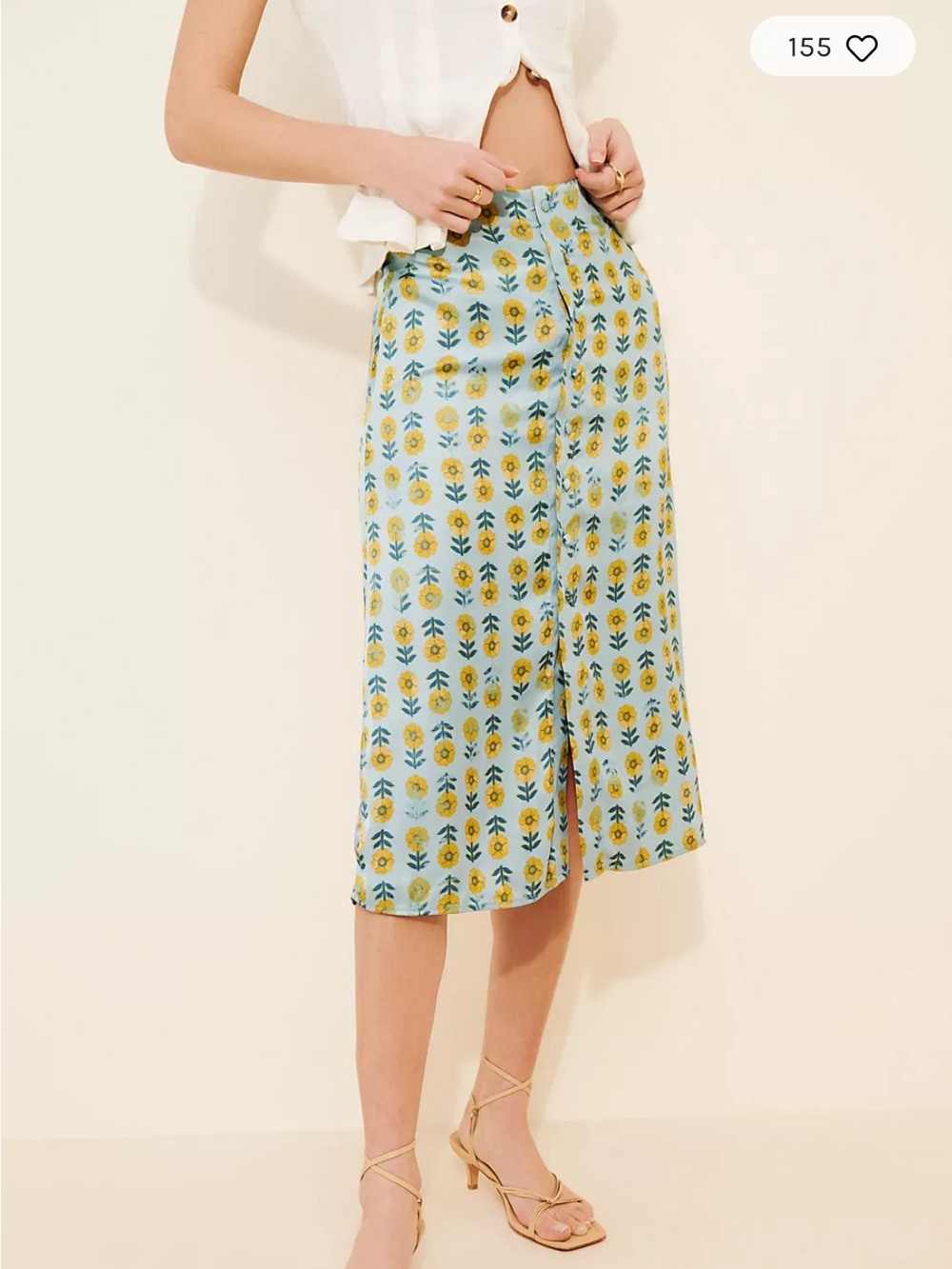 Free People floral Midi Skirt - Picture 1 of 10